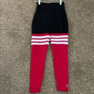 Red and black bombshell leggings